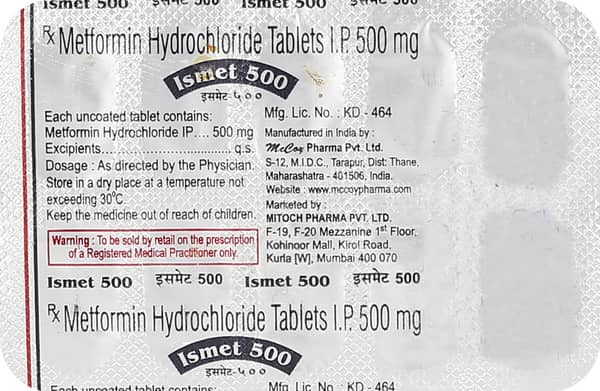 Ismet 500Mg Strip Of 10 Tablets