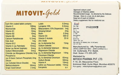 Mitovit Gold Strip Of 10 Tablets