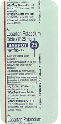 Sarpot 25mg Strip Of 10 Tablets