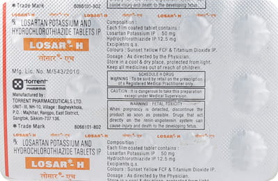 Losar H Strip Of 15 Tablets