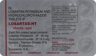 Losartas Ht Strip Of 15 Tablets