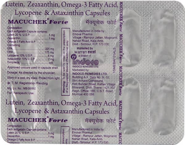 Macuchek Forte Strip Of 10 Capsules