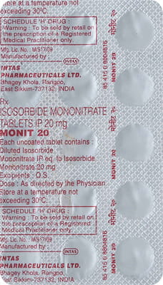 Monit 20mg Strip Of 15 Tablets