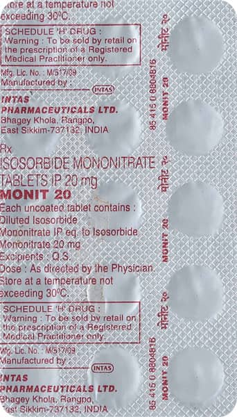 Monit 20mg Strip Of 15 Tablets