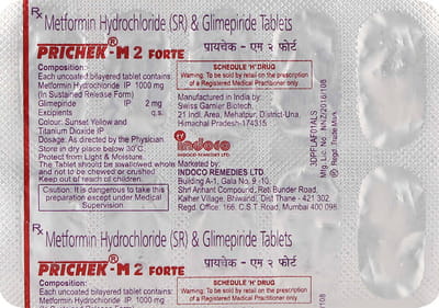 Prichek M2 Forte Strip Of 10 Tablets