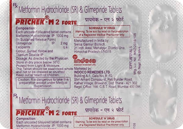 Prichek M2 Forte Strip Of 10 Tablets