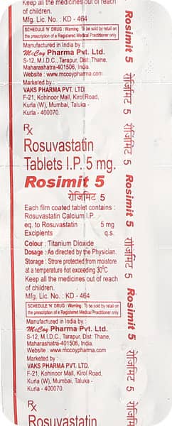 Rosimit 5mg Strip Of 10 Tablets