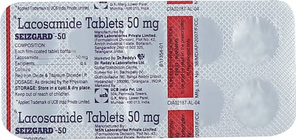 Seizgard 50mg Strip Of 10 Tablets