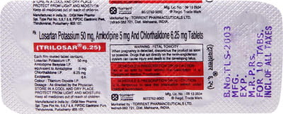 Trilosar 6.25mg Strip Of 10 Tablets