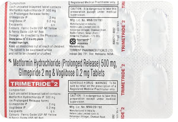 Trimetride 2mg Strip Of 10 Tablets