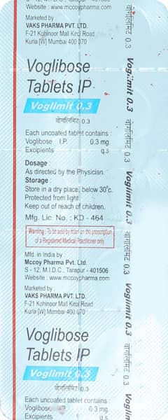 Voglimit 0.3mg Strip Of 10 Tablets