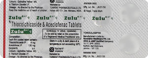 Zulu At 4mg Strip Of 10 Tablets