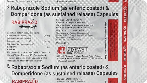 Rabipraz D Strip Of 10 Capsules