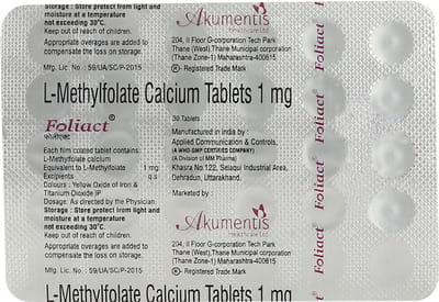 Foliact 1mg Strip Of 30 Tablets