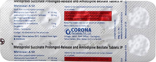 Metozaar A 50mg Strip Of 10 Tablets