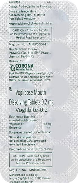 Voglibite 0.2mg Strip Of 10 Tablets