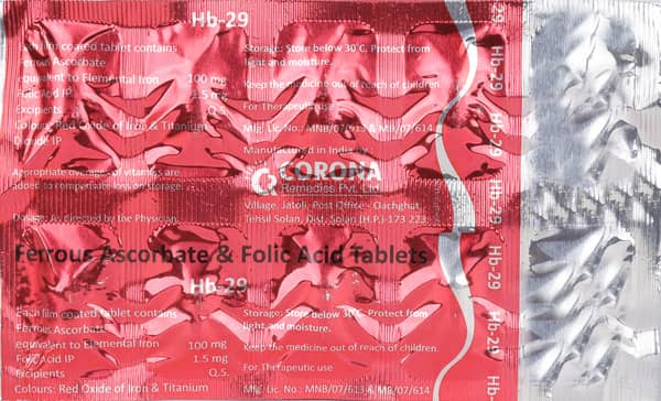 Hb 29 Strip Of 10 Tablets