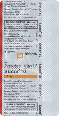 Stator 10mg Strip Of 15 Tablets