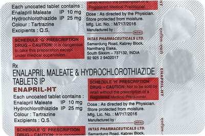 Enapril Ht Strip Of 15 Tablets