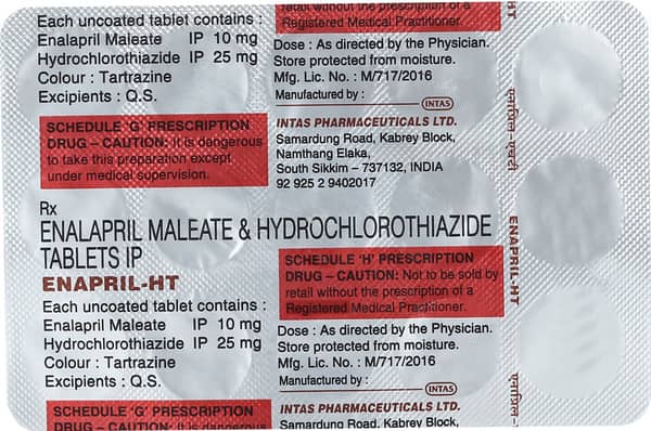 Enapril Ht Strip Of 15 Tablets