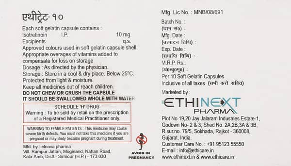 Ethitret 10Mg Strip Of 10 Capsules