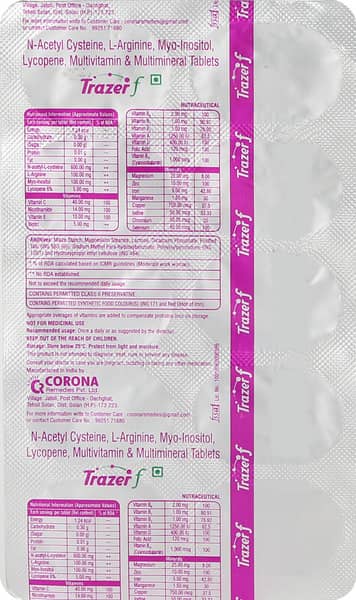 Trazer F Strip Of 10 Tablets