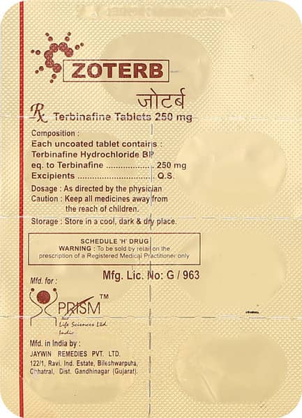 Zoterb 250mg Strip Of 7 Tablets
