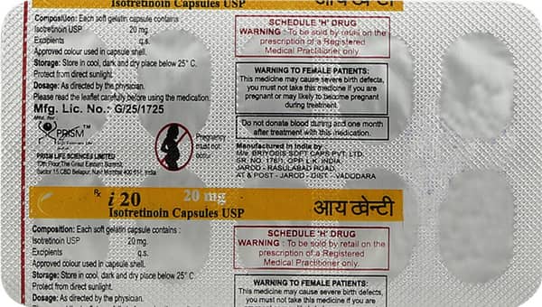 I 20mg Strip Of 10 Capsules