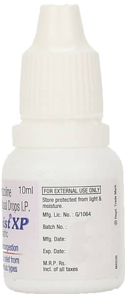 Nasomist Xp Paediatric Bottle Of 10ml Nasal Drops
