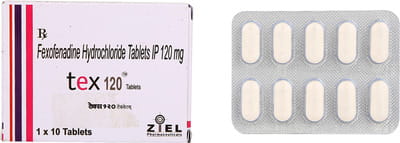Tex 120mg Strip Of 10 Tablets