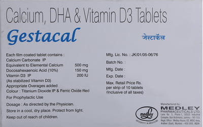 Gestacal Strip Of 10 Tablets