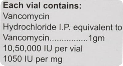 Vancogram 1gm Dry Vial Of 1 Powder For Injection