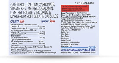Calinta Max Strip Of 10 Softgel Capsules