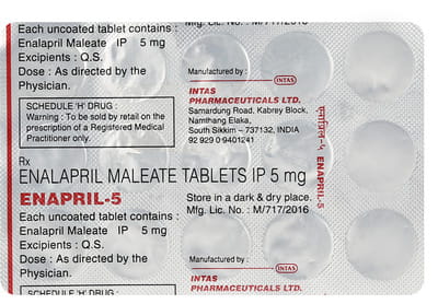 Enapril 5mg Strip Of 15 Tablets