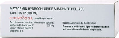 Glycomet Sr 500mg Strip Of 20 Tablets