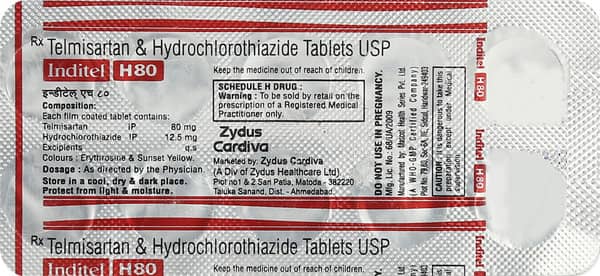 Inditel H 80Mg Strip Of 10 Tablets