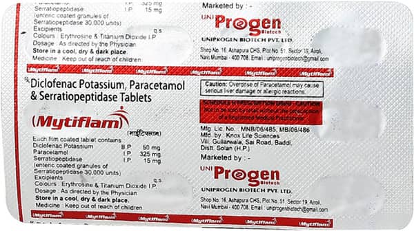 Mytiflam Strip Of 10 Tablets