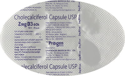 Zing D3 60000iu Strip Of 4 Capsules