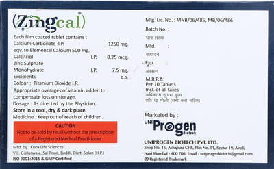 Zingcal Strip Of 10 Tablets