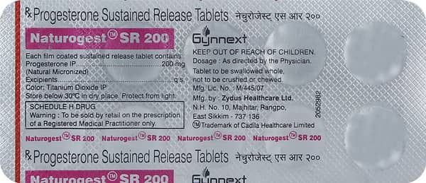 Naturogest Sr 200mg Strip Of 10 Tablets