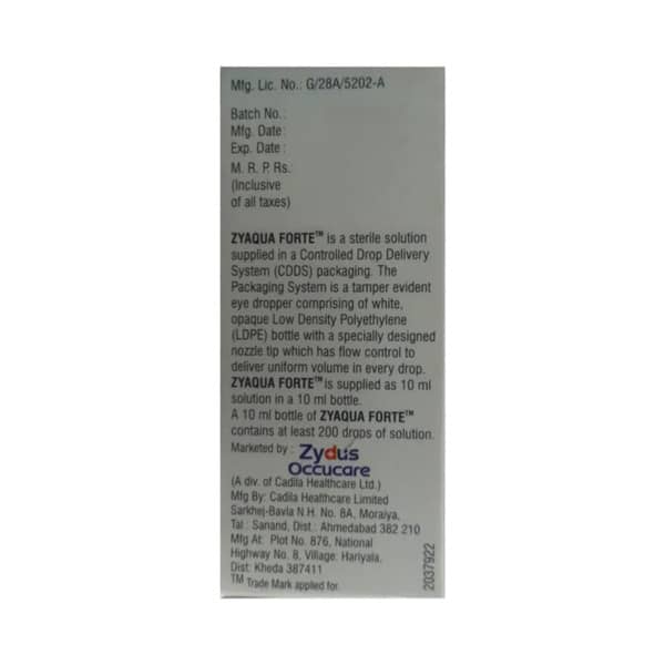 Zyaqua Forte Bottle Of 10Ml Eye Drops