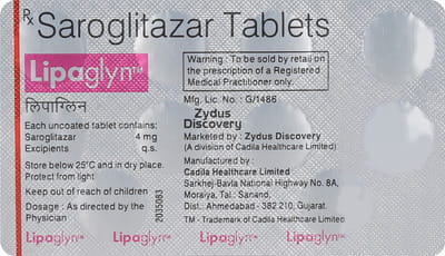Lipaglyn 4mg Strip Of 10 Tablets