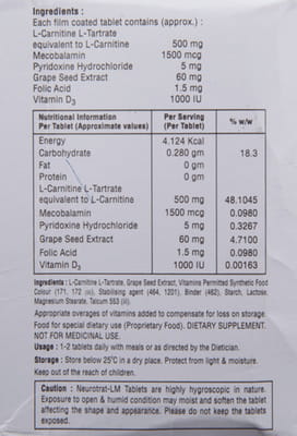 Neurotrat Lm Strip Of 10 Tablets