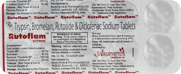 Rutoflam Strip Of 10 Tablets