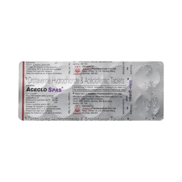 Aceclo Spas Strip Of 10 Tablets