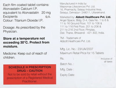 Caat 20mg Strip Of 15 Tablets
