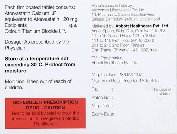Caat 20mg Strip Of 15 Tablets