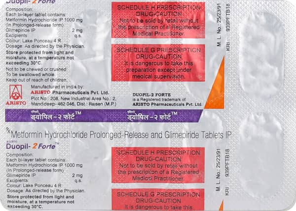 Duopil 2mg Forte Strip Of 10 Tablets