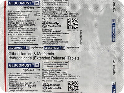Glucomust M Strip Of 10 Tablets