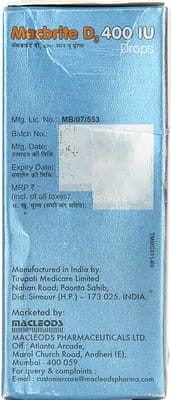 Macbrite D3 400 Iu Bottle Of 15ml Oral Drops
